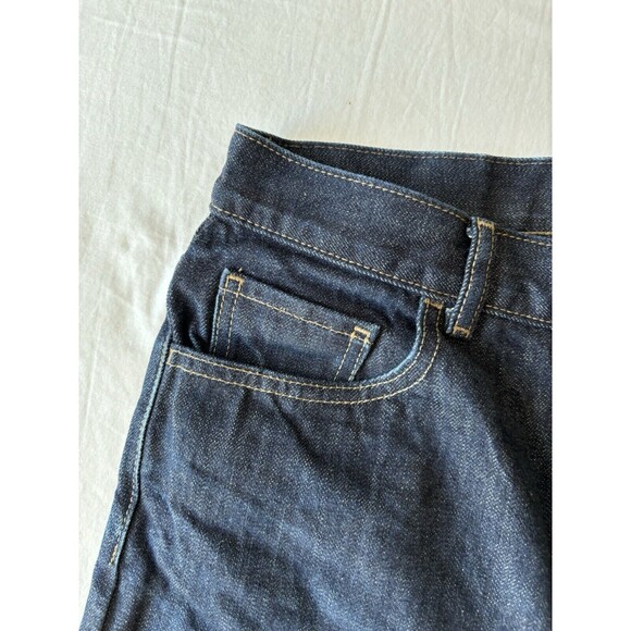 Uniqlo‎ Jeans Mens 28x27 Slim Straight Japanese Kaihara Selvedge Dark Wash Denim - Picture 5 of 14